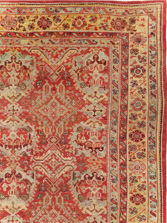 Antique Turkish Oushak Large Room Size Carpet, No.27944 - Gss