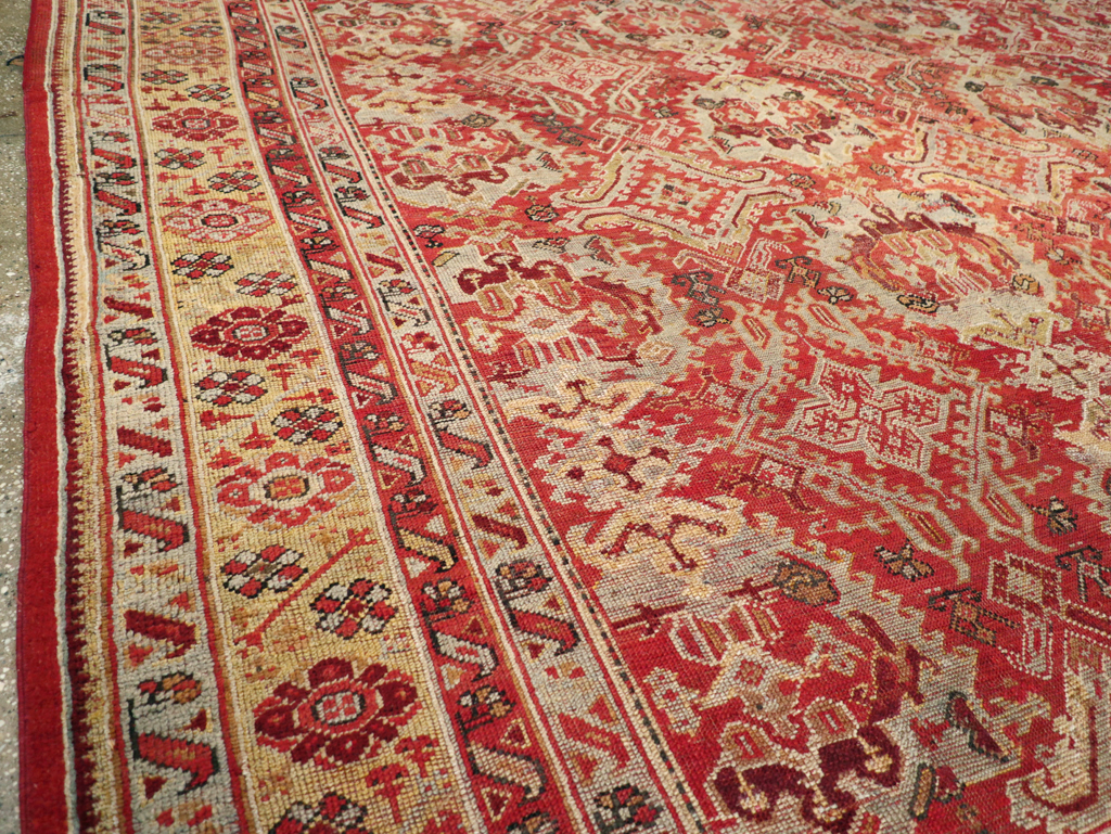 Antique Turkish Oushak Large Room Size Carpet, No.27944 - Gss