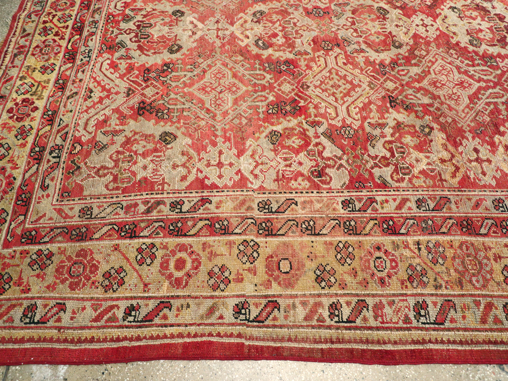 Antique Turkish Oushak Large Room Size Carpet, No.27944 - Gss