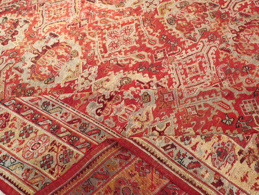 Antique Turkish Oushak Large Room Size Carpet, No.27944 - Gss