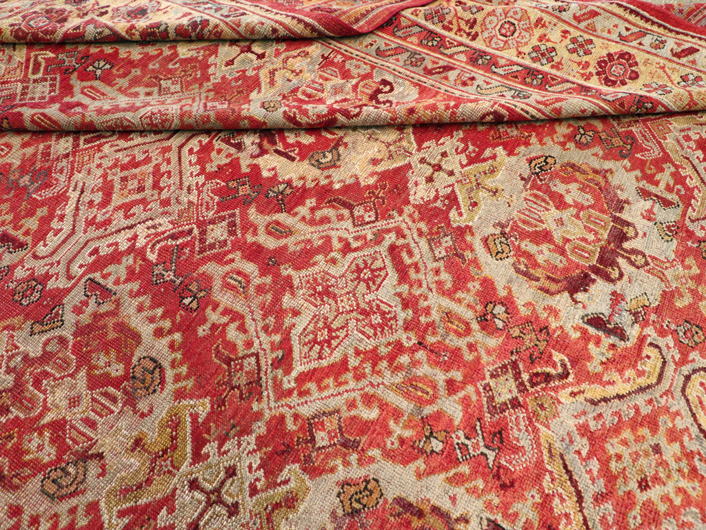 Antique Turkish Oushak Large Room Size Carpet, No.27944 - Gss