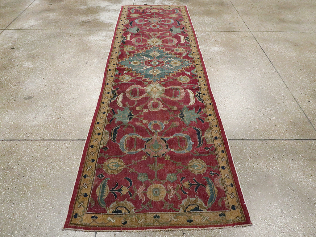 Antique Persian Isfahan Runner, No.27969 - Gss