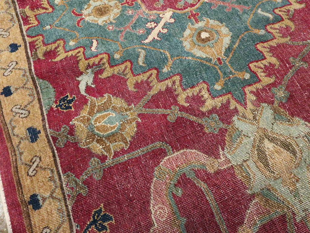 Antique Persian Isfahan Runner, No.27969 - Gss