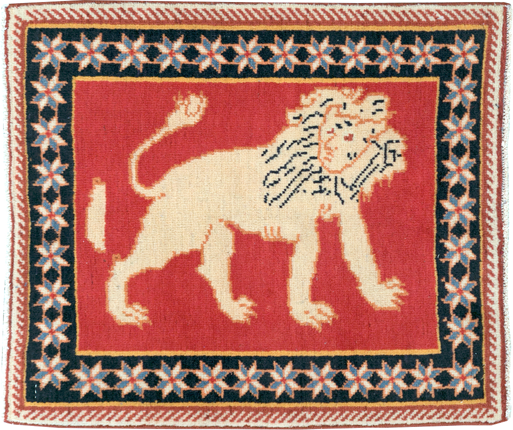 Vintage Persian Tabriz Pictorial Rug (Pair: 4 of 6), No.27991 - Gss