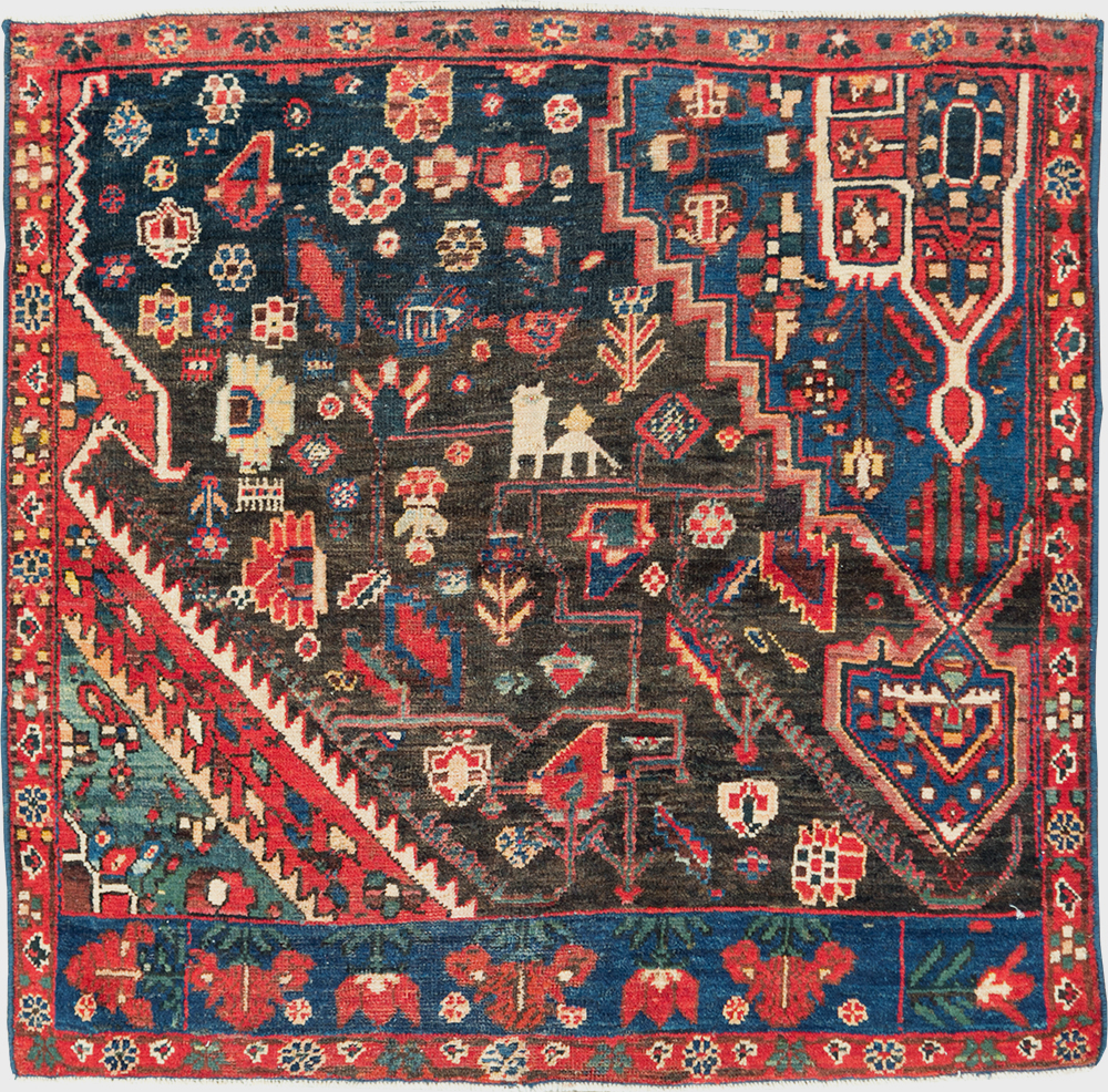 Vintage Persian Afshar Wagireh Rug, No.27997 - Gss