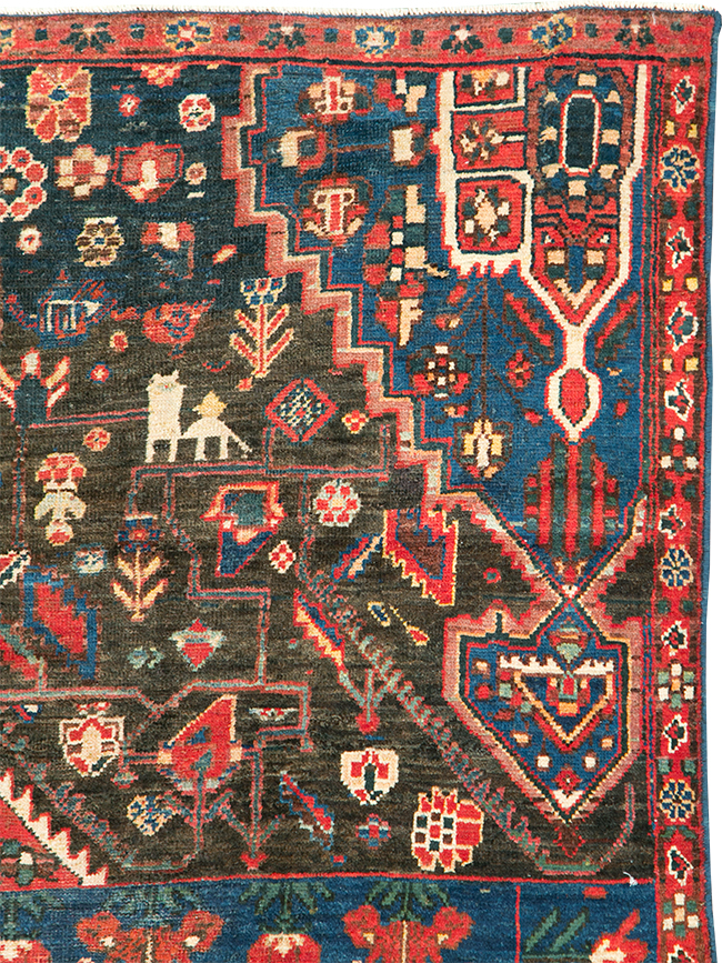Vintage Persian Afshar Wagireh Rug, No.27997 - Gss