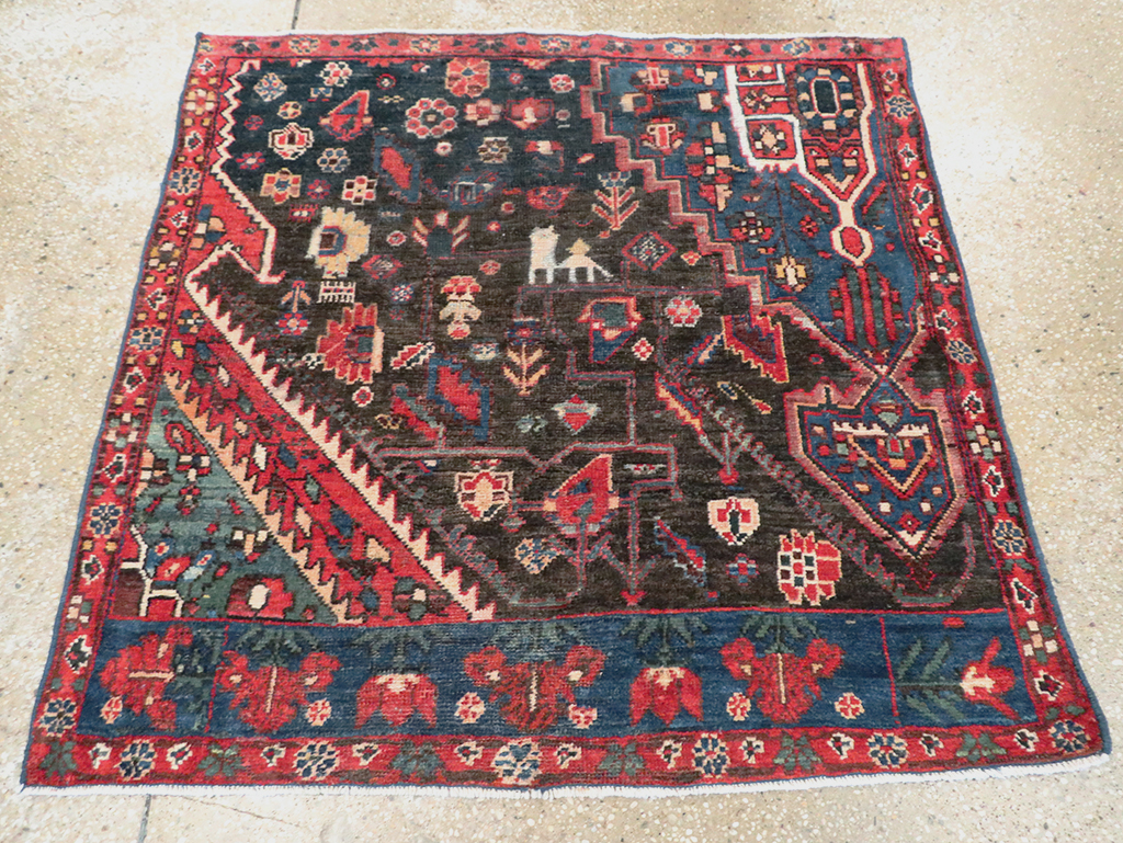 Vintage Persian Afshar Wagireh Rug, No.27997 - Gss
