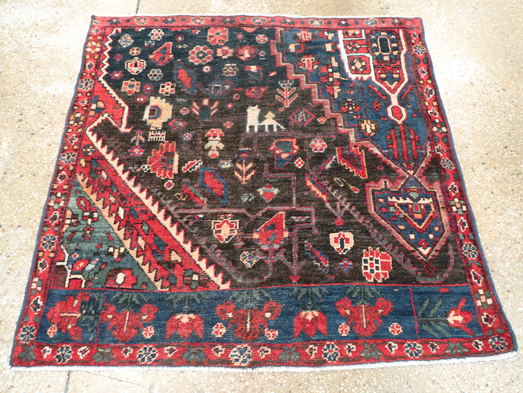 Vintage Persian Afshar Wagireh Rug, No.27997 - Gss
