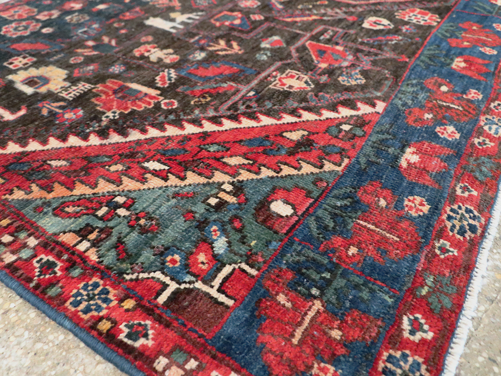 Vintage Persian Afshar Wagireh Rug, No.27997 - Gss