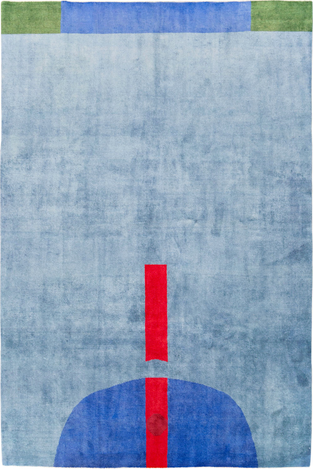 Vintage Persian Art Deco Inspired Mahal Accent Carpet, No.28002 - Gss