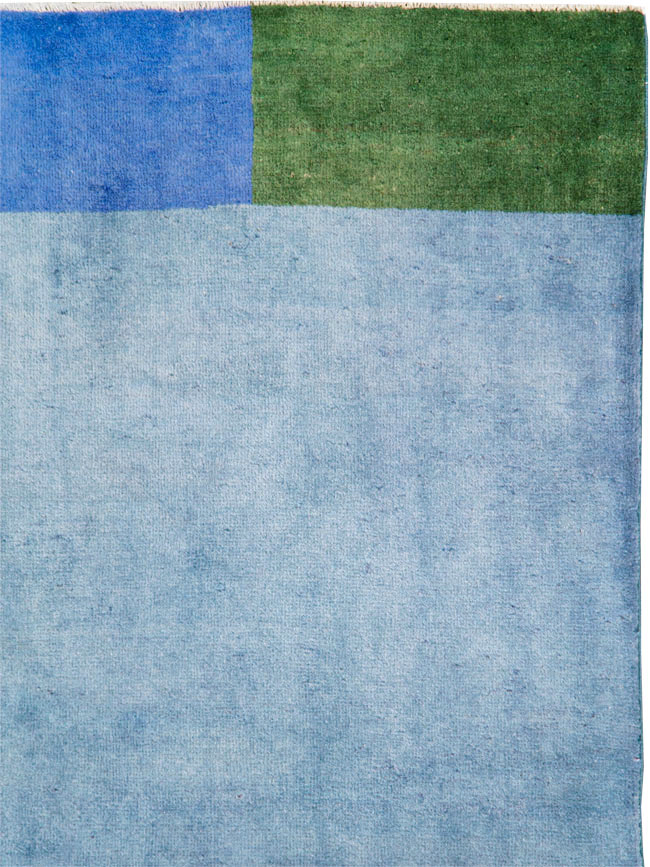 Vintage Persian Art Deco Inspired Mahal Accent Carpet, No.28002 - Gss