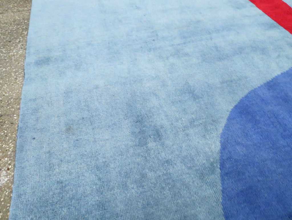 Vintage Persian Art Deco Inspired Mahal Accent Carpet, No.28002 - Gss