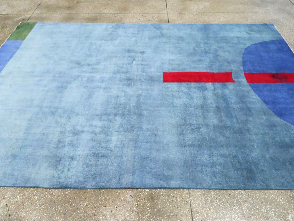 Vintage Persian Art Deco Inspired Mahal Accent Carpet, No.28002 - Gss