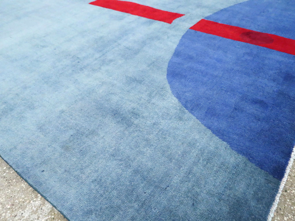 Vintage Persian Art Deco Inspired Mahal Accent Carpet, No.28002 - Gss