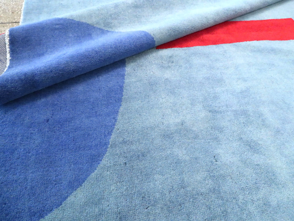 Vintage Persian Art Deco Inspired Mahal Accent Carpet, No.28002 - Gss