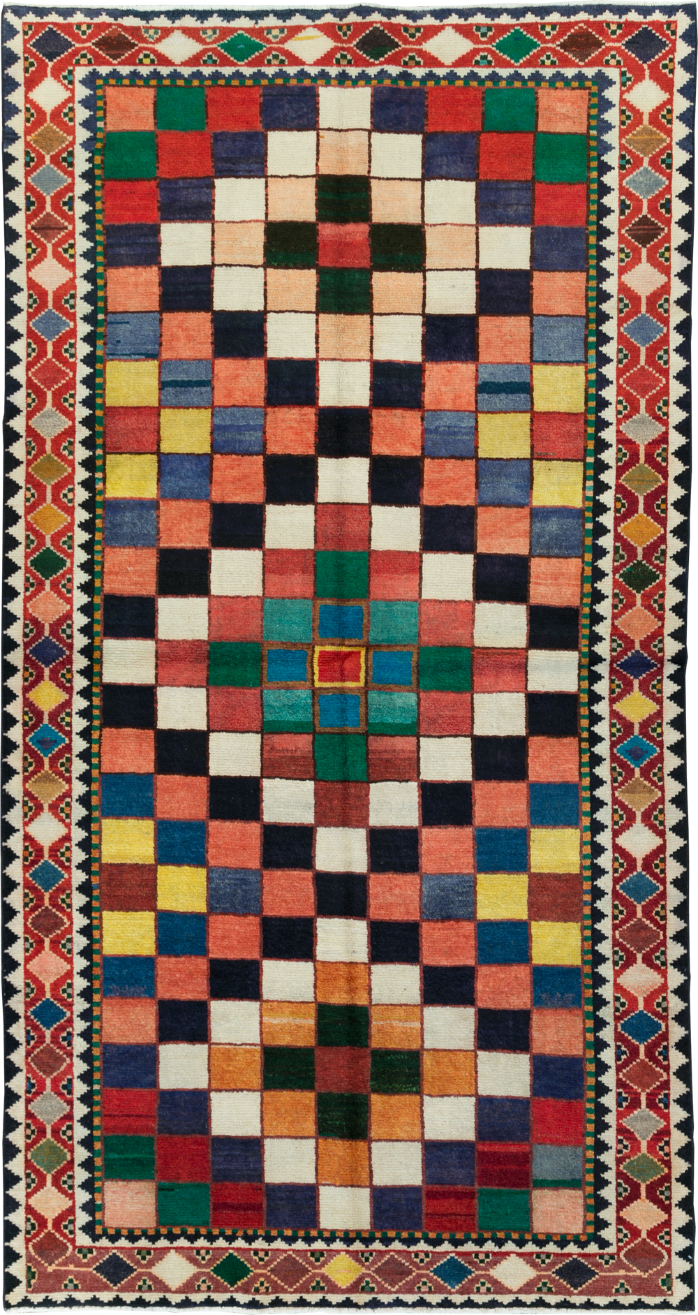 Vintage Persian Gabbeh Accent Rug (Pair: 1 of 2), No.28007 - Gss