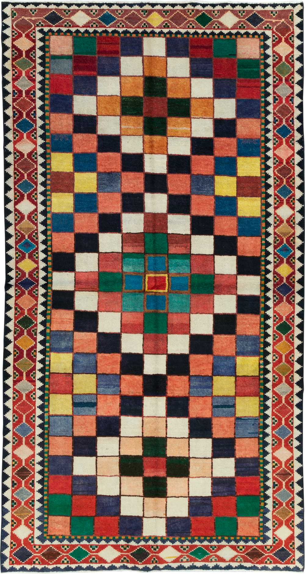 Vintage Persian Gabbeh Accent Rug (Pair: 1 of 2), No.28007 - Gss
