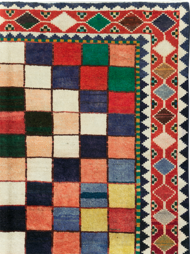 Vintage Persian Gabbeh Accent Rug (Pair: 1 of 2), No.28007 - Gss