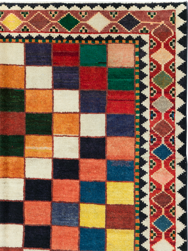 Vintage Persian Gabbeh Accent Rug (Pair: 1 of 2), No.28007 - Gss