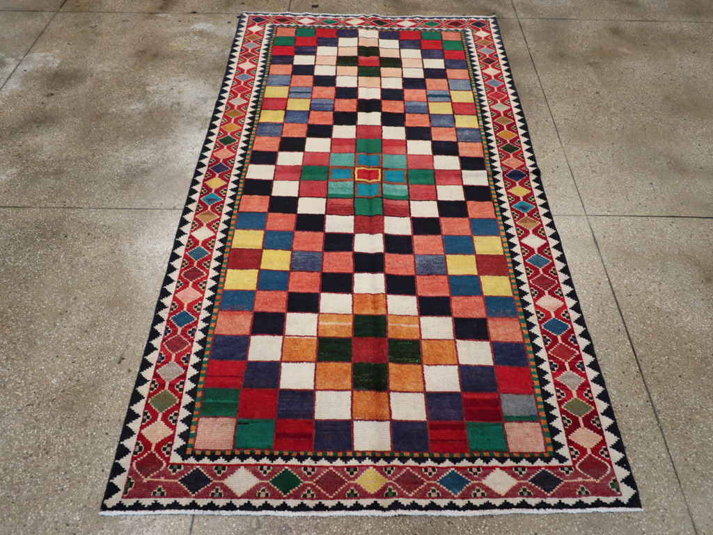 Vintage Persian Gabbeh Accent Rug (Pair: 1 of 2), No.28007 - Gss