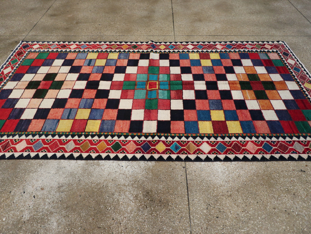 Vintage Persian Gabbeh Accent Rug (Pair: 1 of 2), No.28007 - Gss