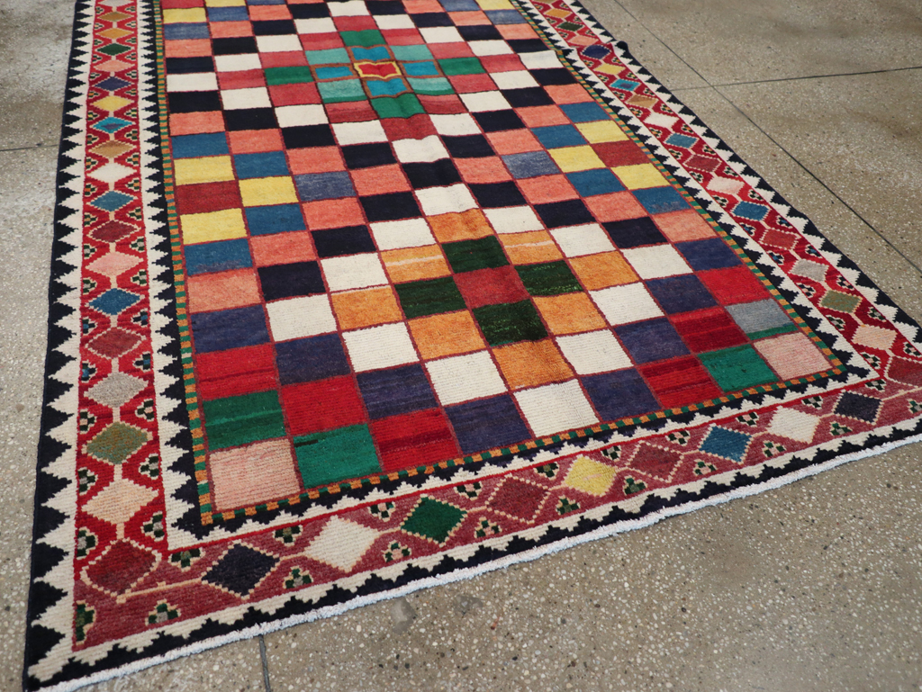 Vintage Persian Gabbeh Accent Rug (Pair: 1 of 2), No.28007 - Gss