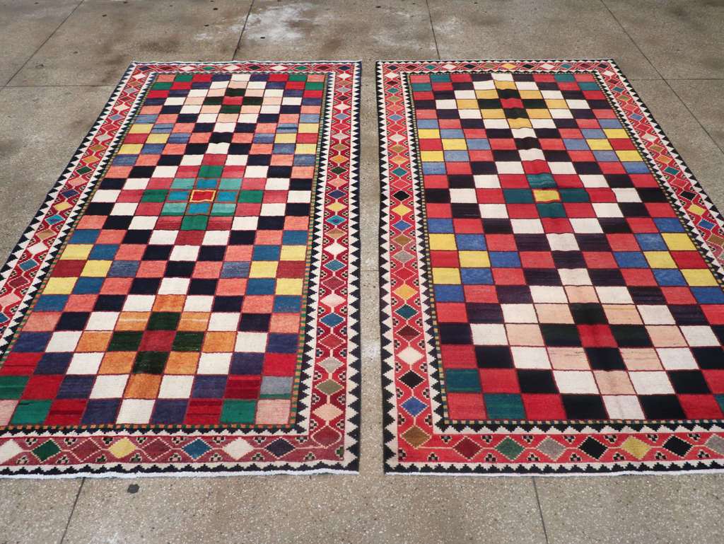 Vintage Persian Gabbeh Accent Rug (Pair: 1 of 2), No.28007 - Gss