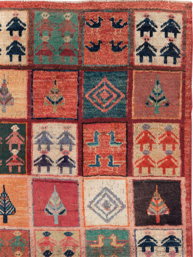 Vintage Persian Gabbeh Rug, No.28010 - Gss