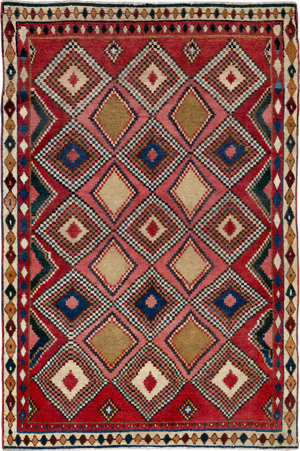 Antique Persian Gabbeh Accent Rug, No.28011 - Gss