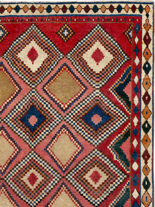 Antique Persian Gabbeh Accent Rug, No.28011 - Gss