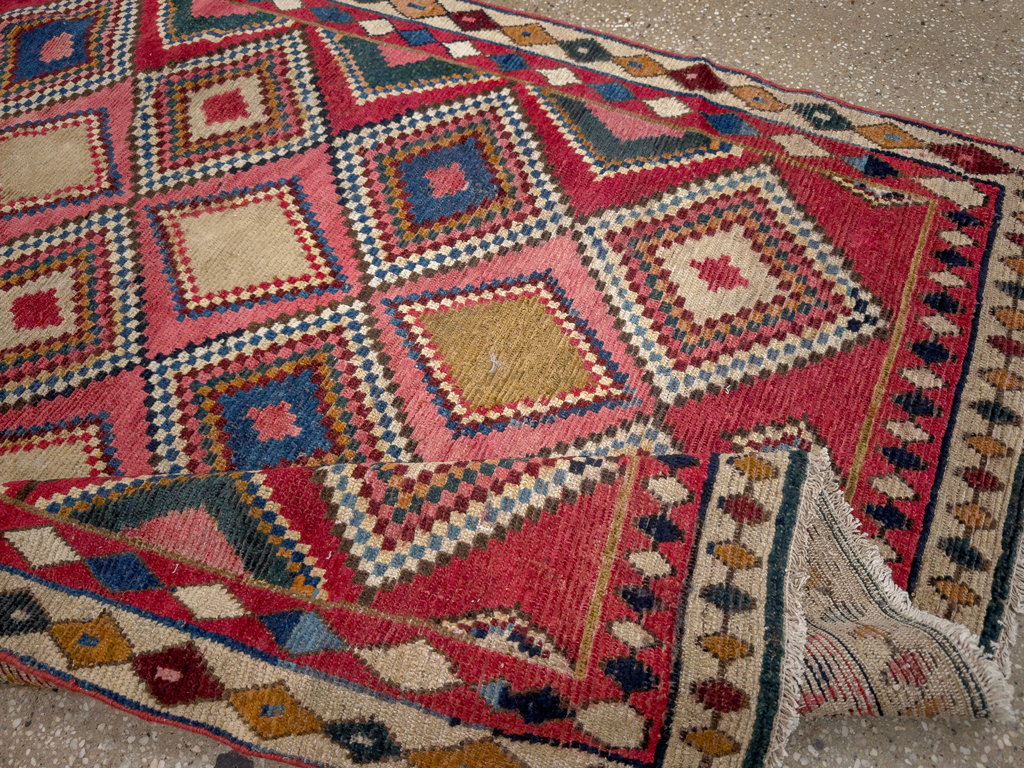 Antique Persian Gabbeh Accent Rug, No.28011 - Gss