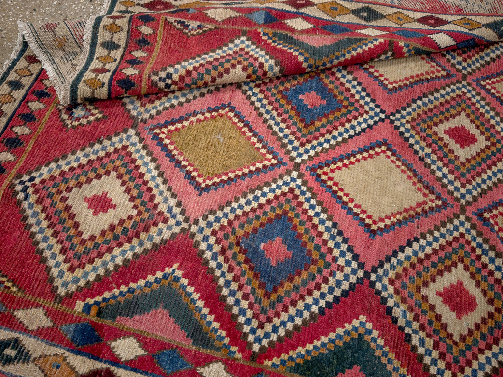Antique Persian Gabbeh Accent Rug, No.28011 - Gss