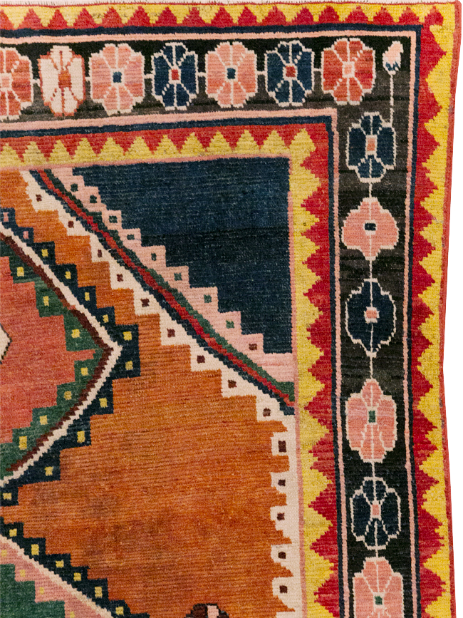 Vintage Persian Gabbeh Accent Rug, No.28012 - Gss