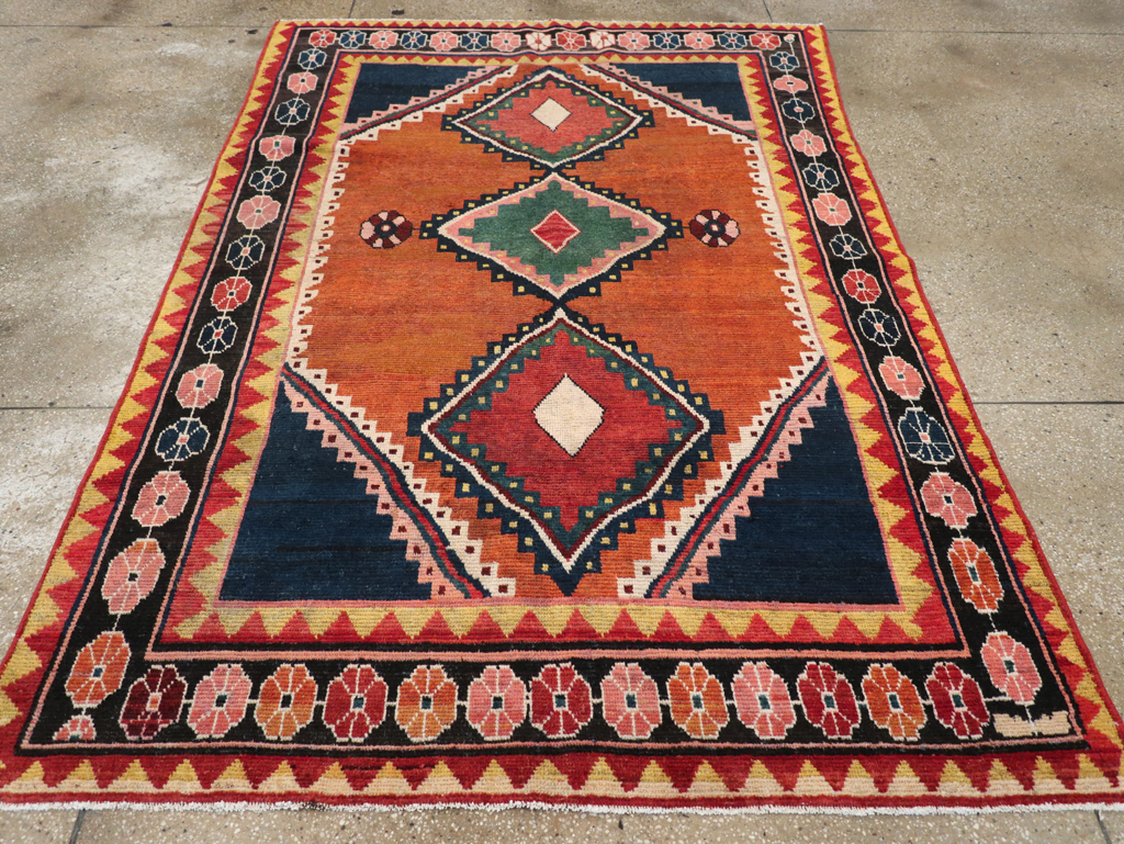 Vintage Persian Gabbeh Accent Rug, No.28012 - Gss