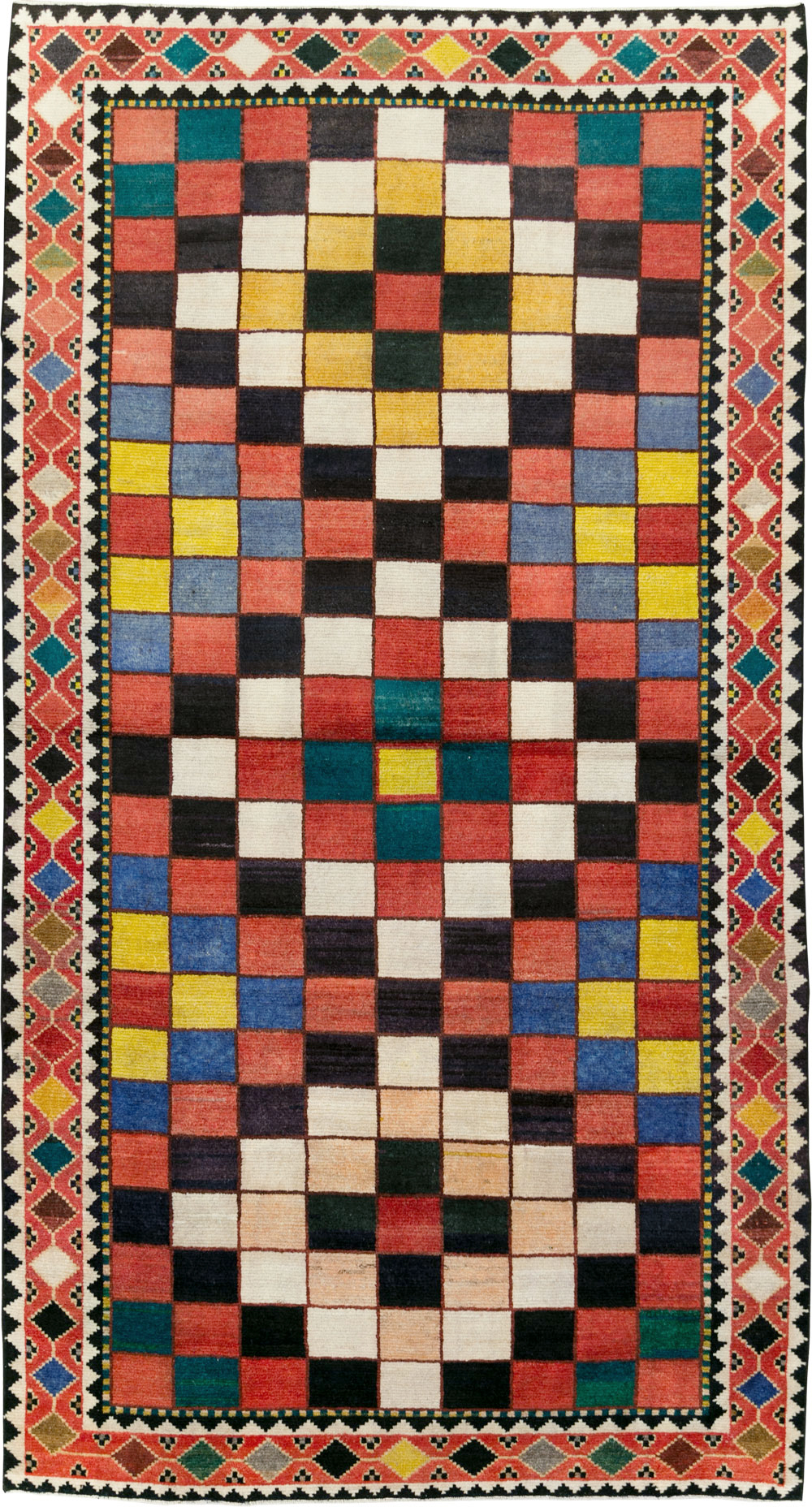 Vintage Persian Gabbeh Accent Rug (Pair: 2 of 2), No.28014 - Gss