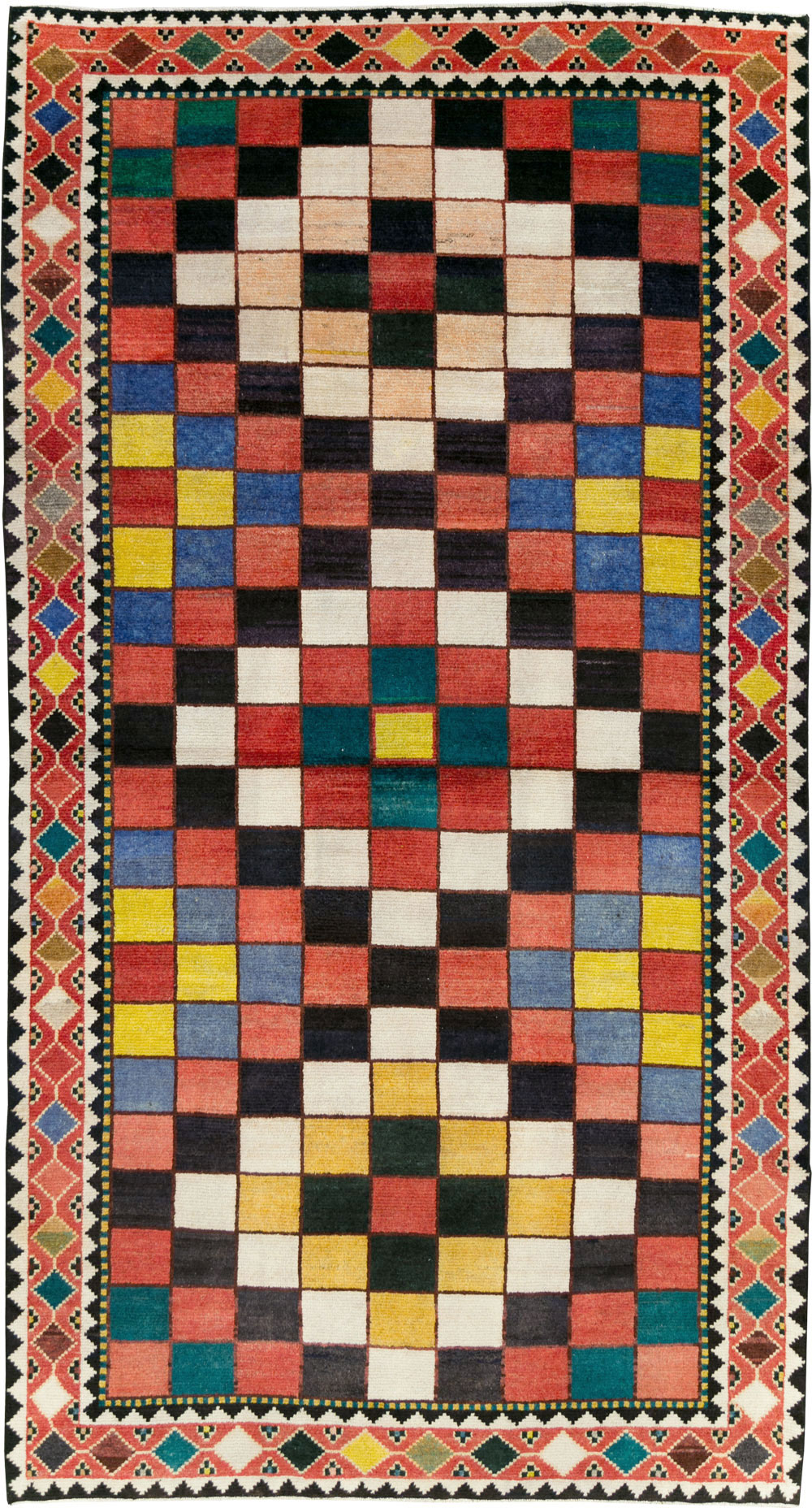 Vintage Persian Gabbeh Accent Rug (Pair: 2 of 2), No.28014 - Gss