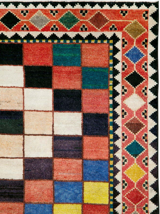 Vintage Persian Gabbeh Accent Rug (Pair: 2 of 2), No.28014 - Gss