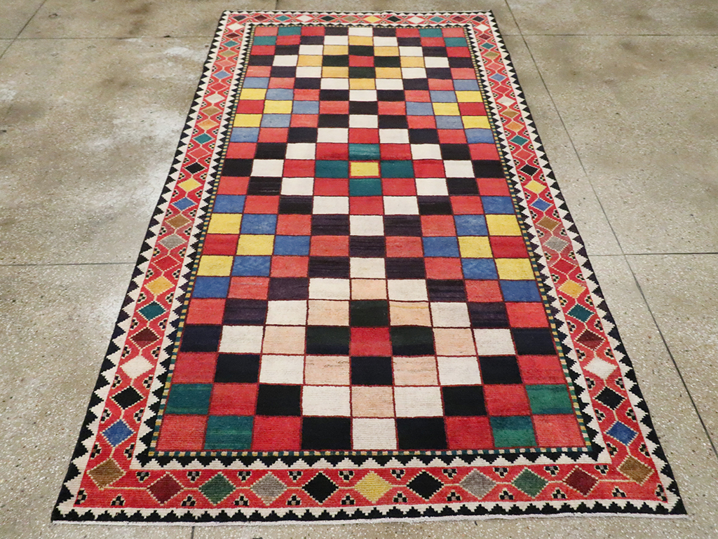 Vintage Persian Gabbeh Accent Rug (Pair: 2 of 2), No.28014 - Gss