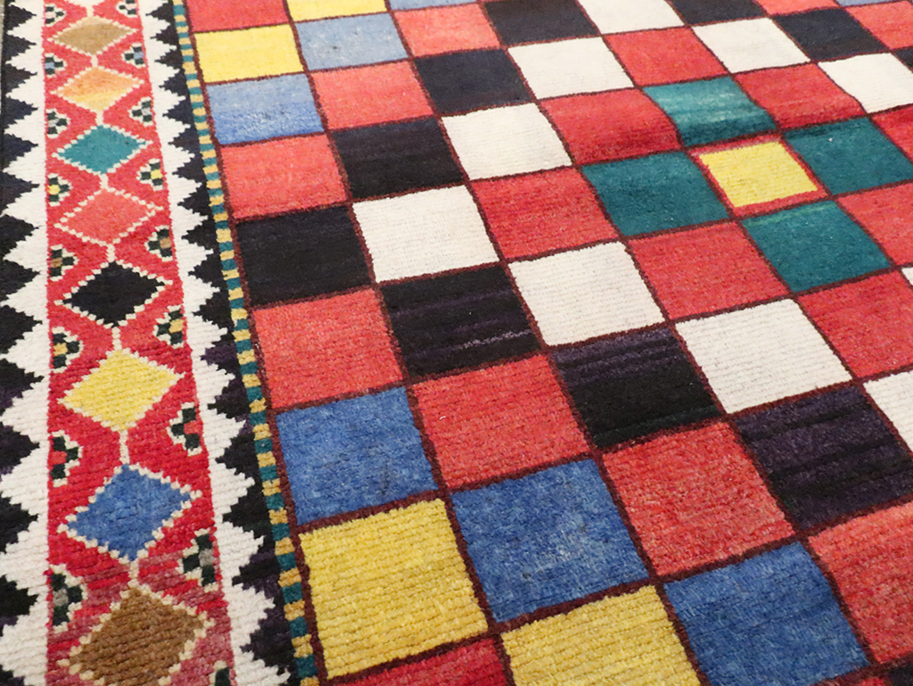 Vintage Persian Gabbeh Accent Rug (Pair: 2 of 2), No.28014 - Gss