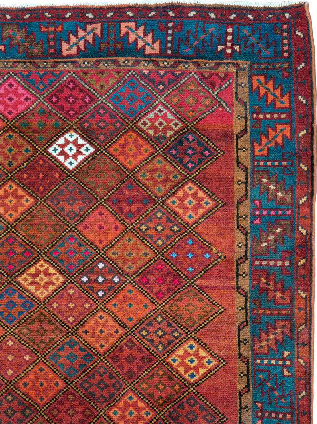 Vintage Persian Hamadan Runner, No.28016 - Gss