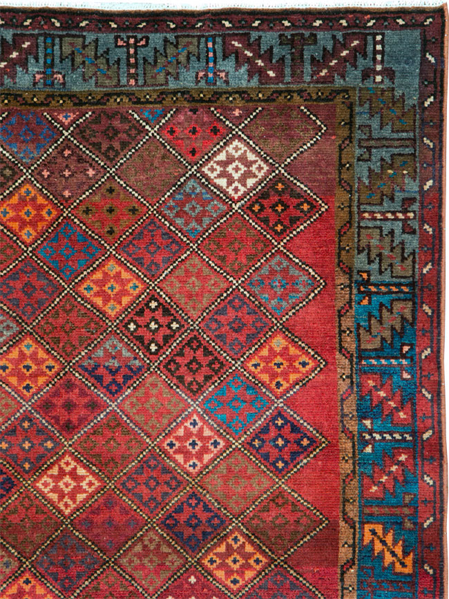 Vintage Persian Hamadan Runner, No.28016 - Gss