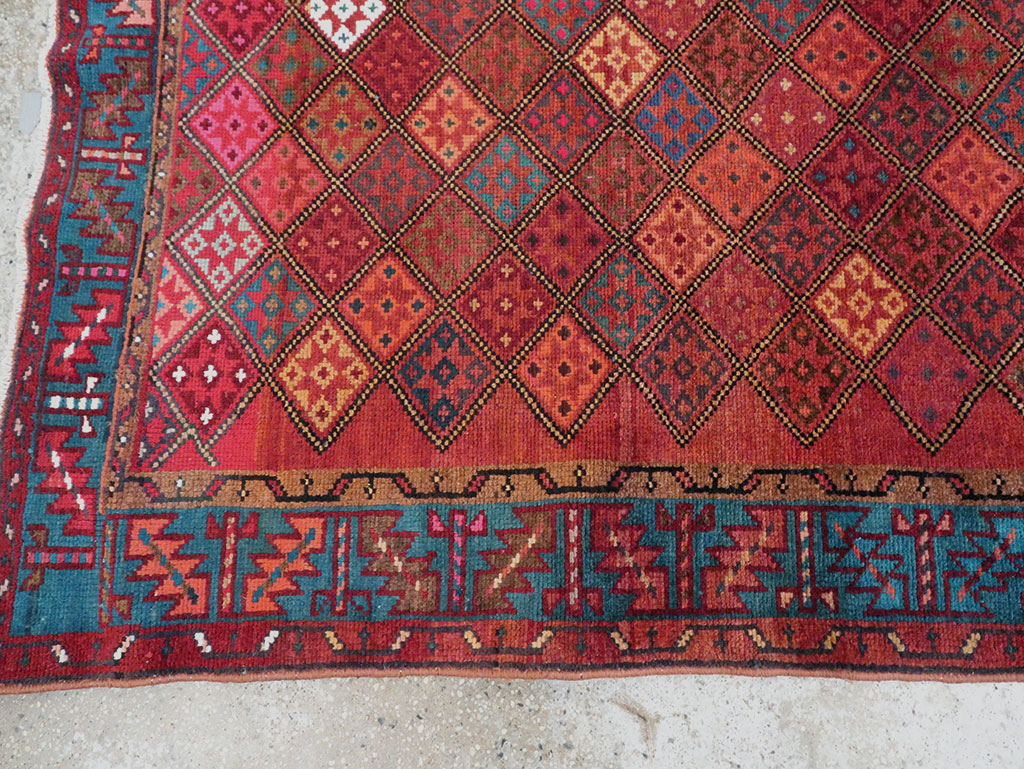 Vintage Persian Hamadan Runner, No.28016 - Gss