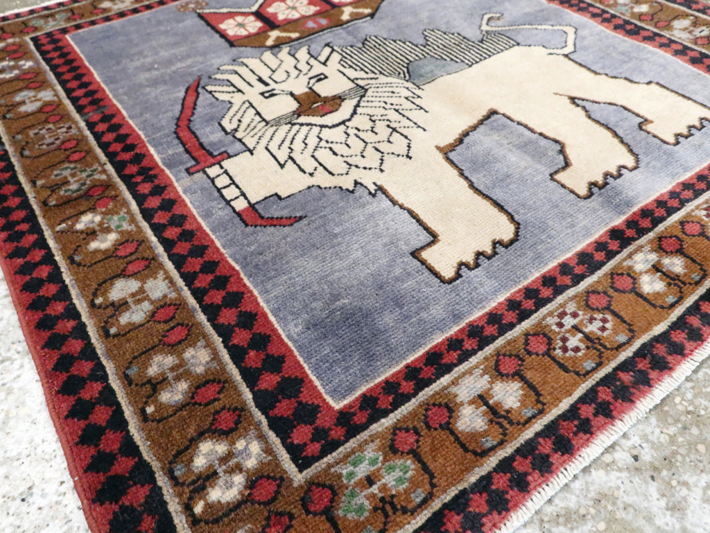 Vintage Pictorial Hamadan Rug, No.28020 - Gss