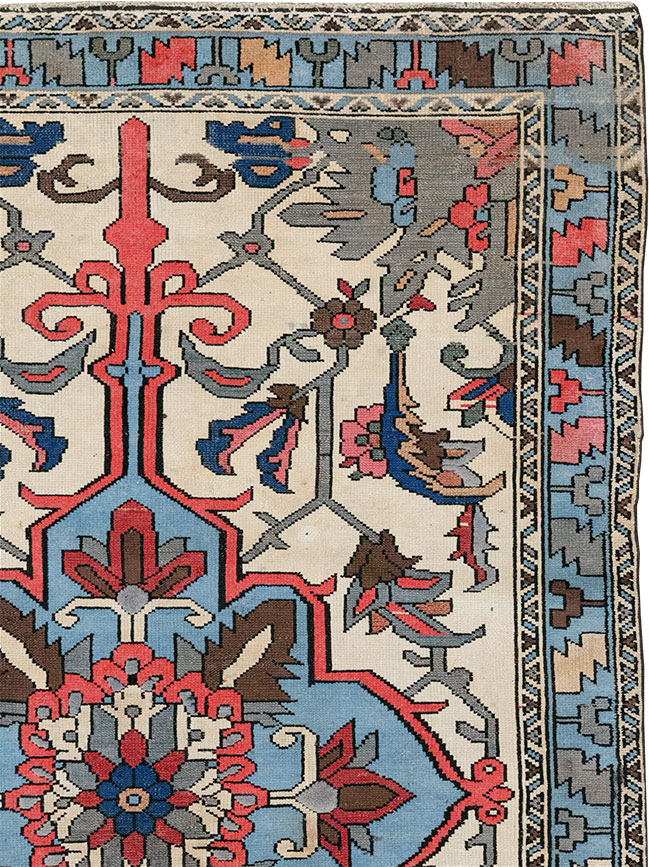 Vintage Persian Hamadan Throw Rug, No.28021 - Gss