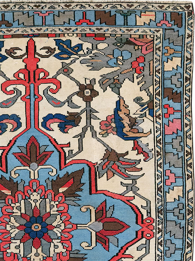 Vintage Persian Hamadan Throw Rug, No.28021 - Gss