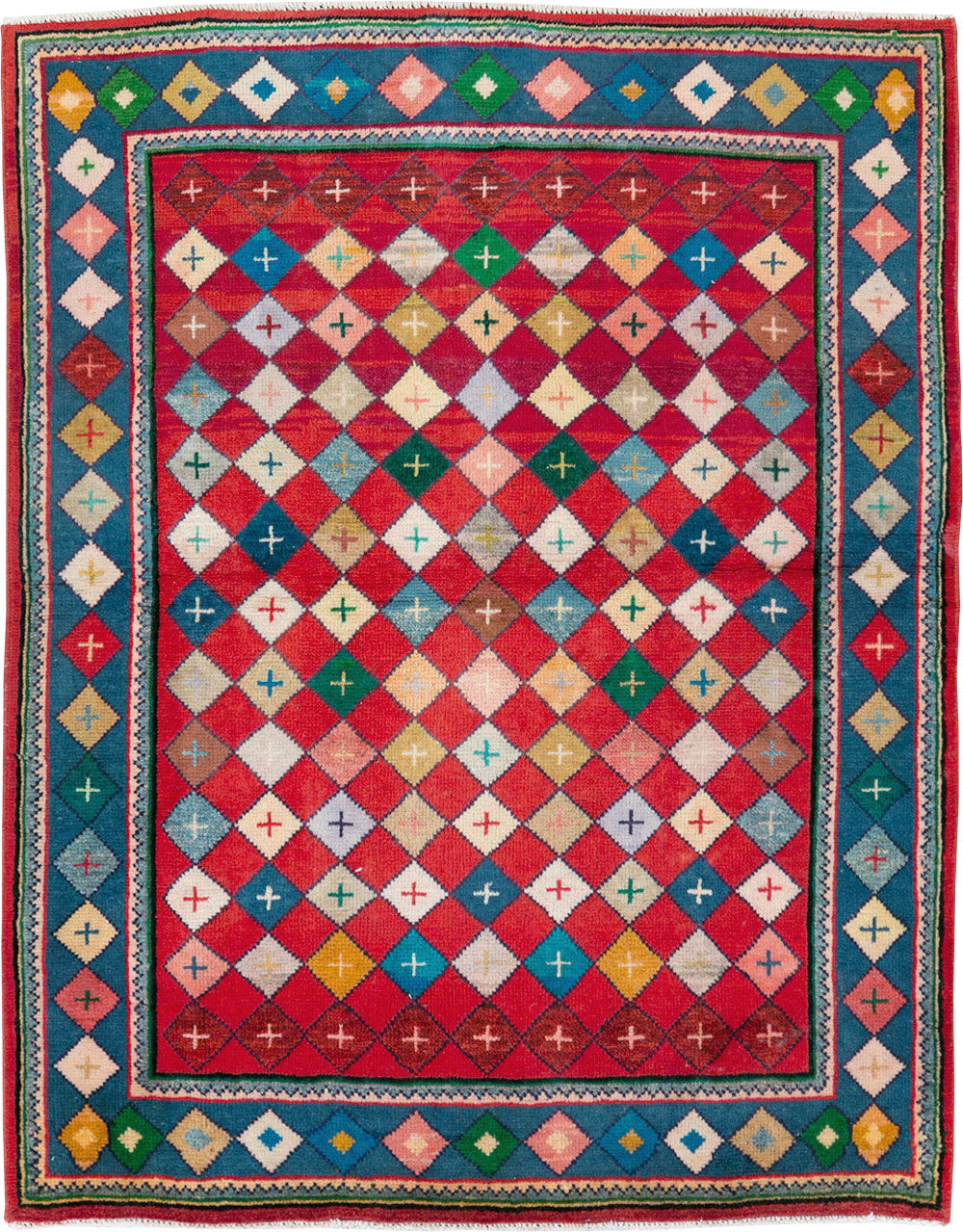 Vintage Persian Mahal Rug, No.28035 - Gss
