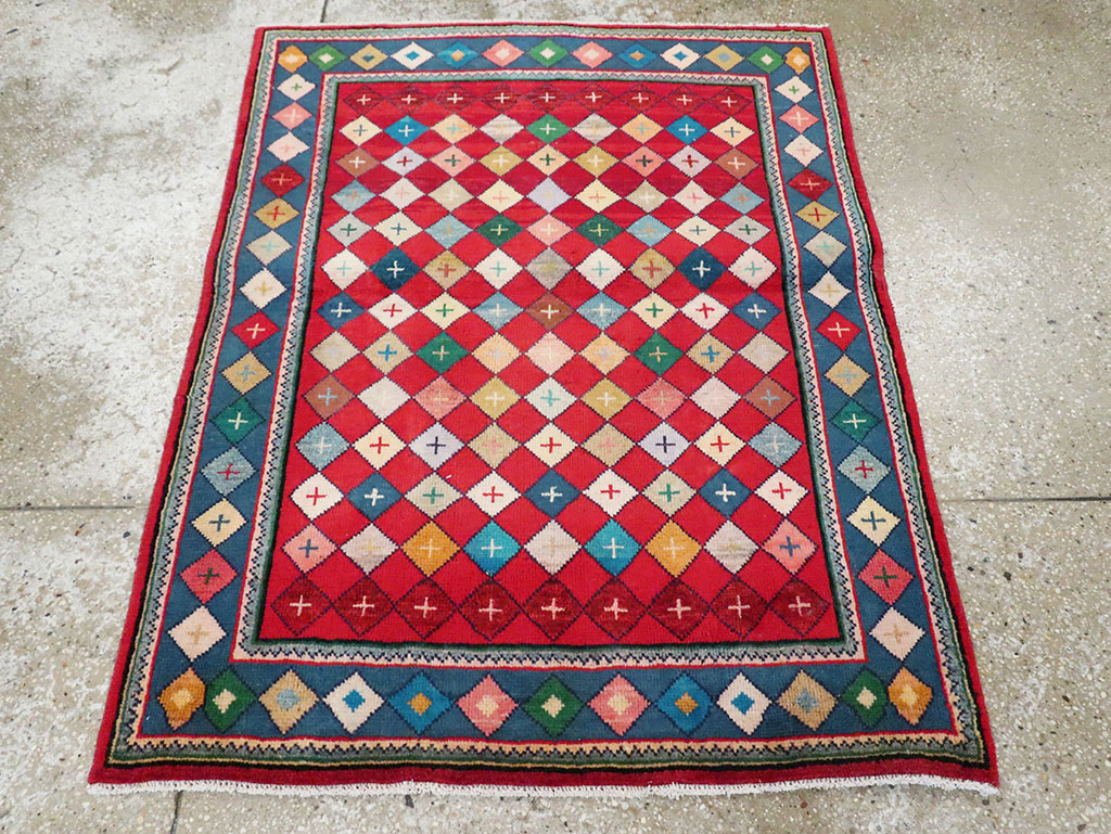 Vintage Persian Mahal Rug, No.28035 - Gss