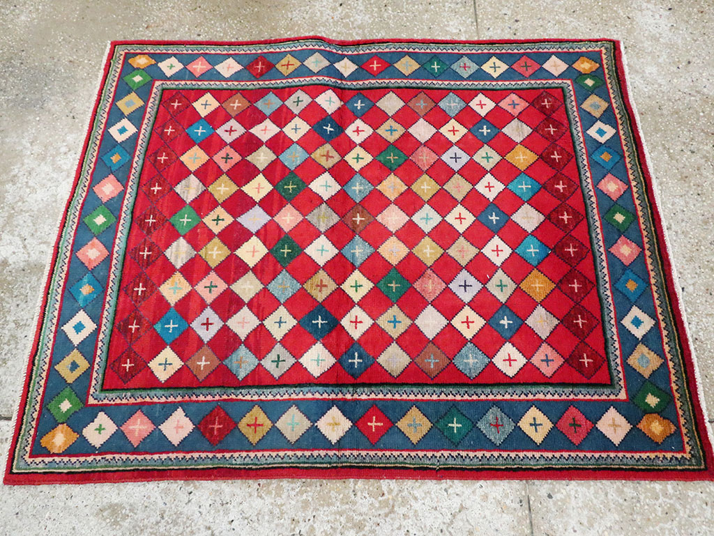 Vintage Persian Mahal Rug, No.28035 - Gss