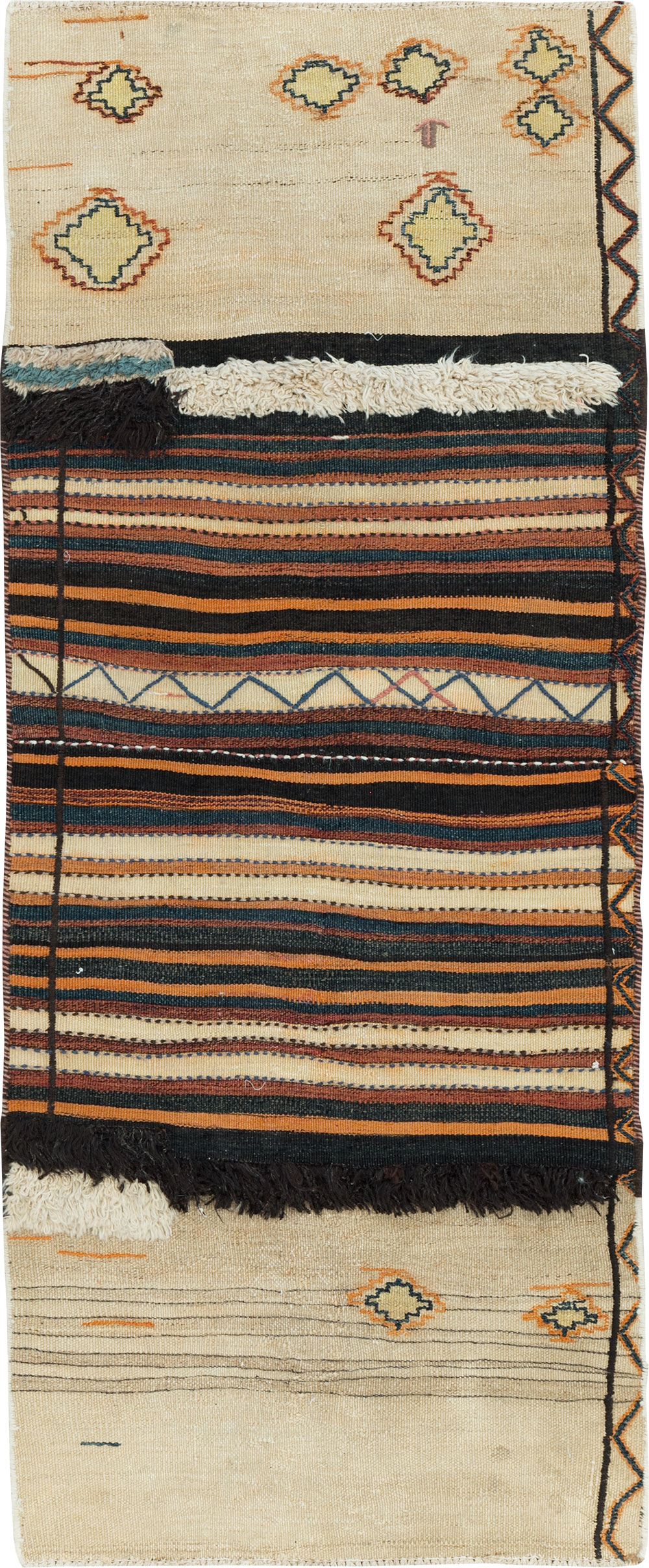 Vintage Persian Chaharmahal Bakhtiari Tacheh Flatweave Kilim , No.28037 - Gss