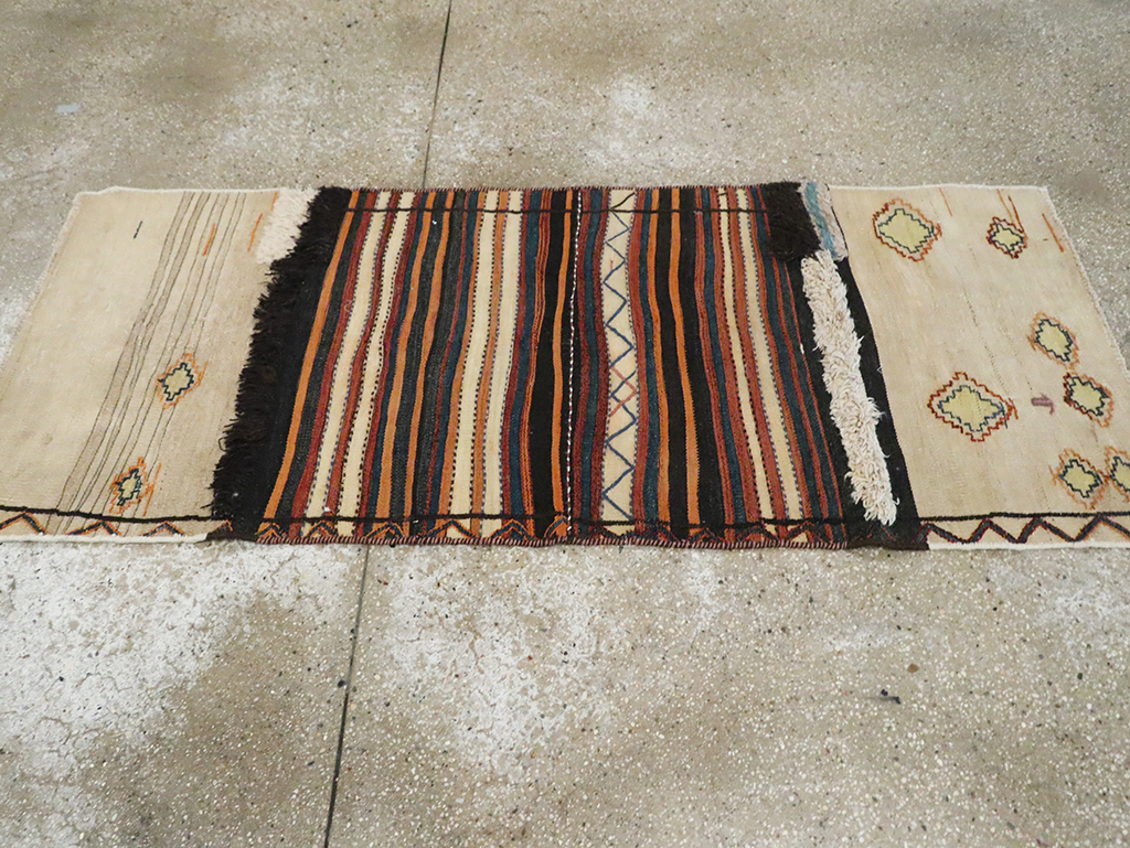 Vintage Persian Chaharmahal Bakhtiari Tacheh Flatweave Kilim , No.28037 - Gss